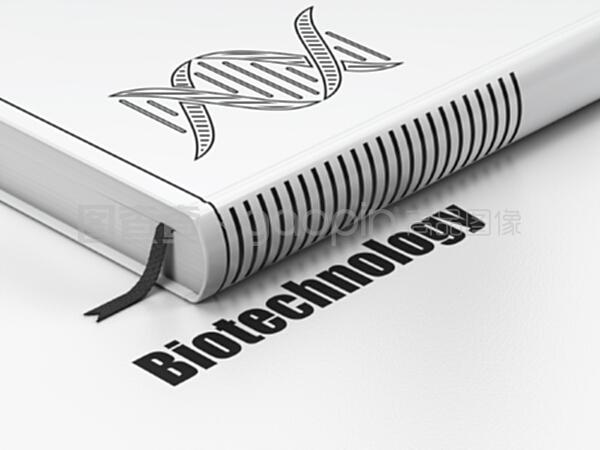 科學概念書dna,白色背景生物技術